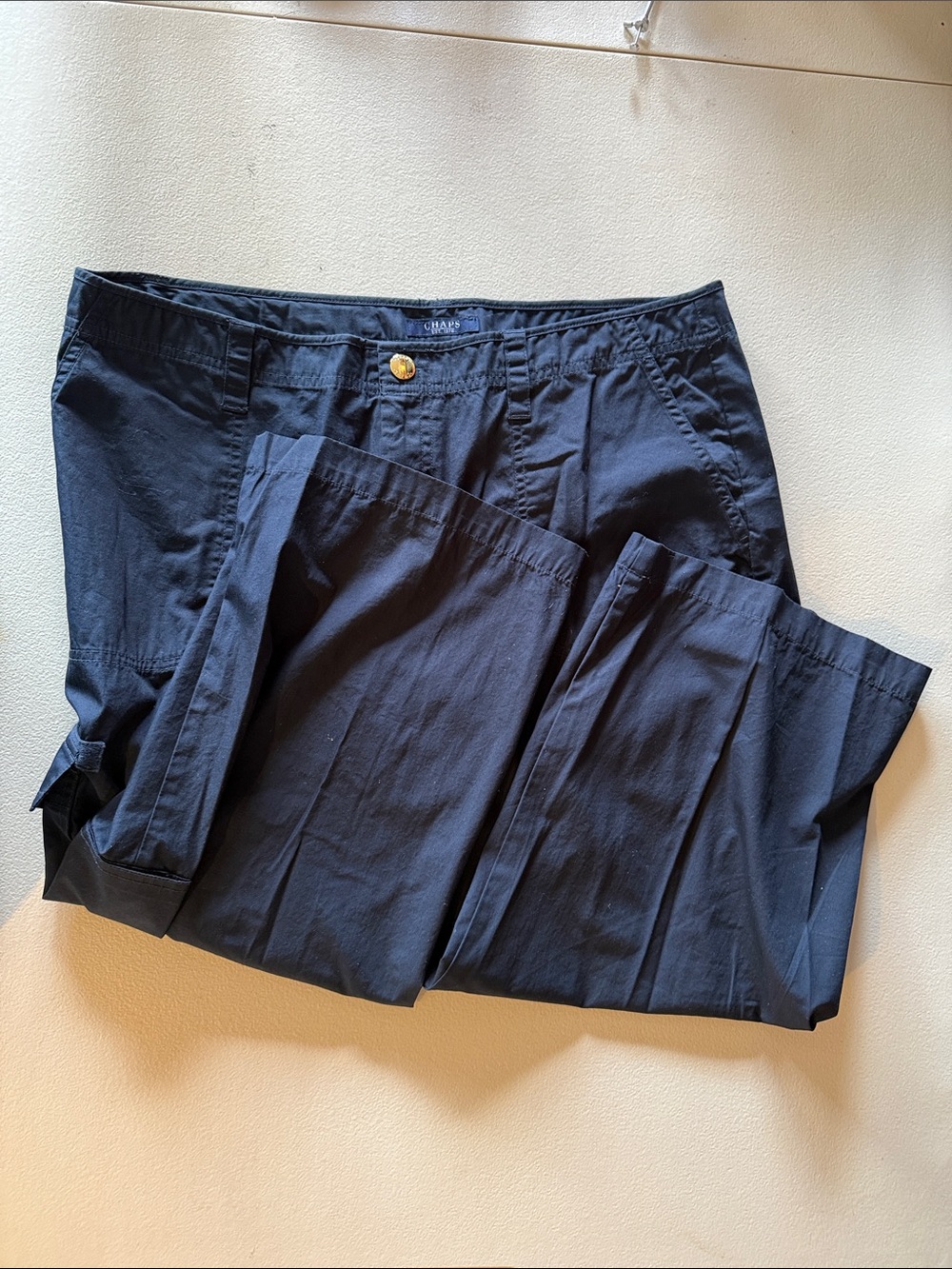 Chaps Worman's Dark Navy Chinos, Size: 10